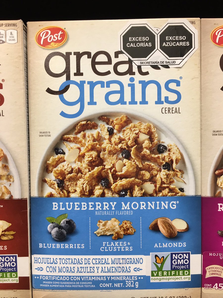 leslyvejar's tweet photo. Nos han vendido por años a los cereales de caja como un “desayuno saludable y completo”, pero se acabó. Con el nuevo Etiquetado de Advertencia será muy fácil, rápido y sencillo tomar decisiones informadas para comer más saludable. 
Y como pueden ver en las fotos, el cereal de... https://t.co/eHcnA8MhLJ