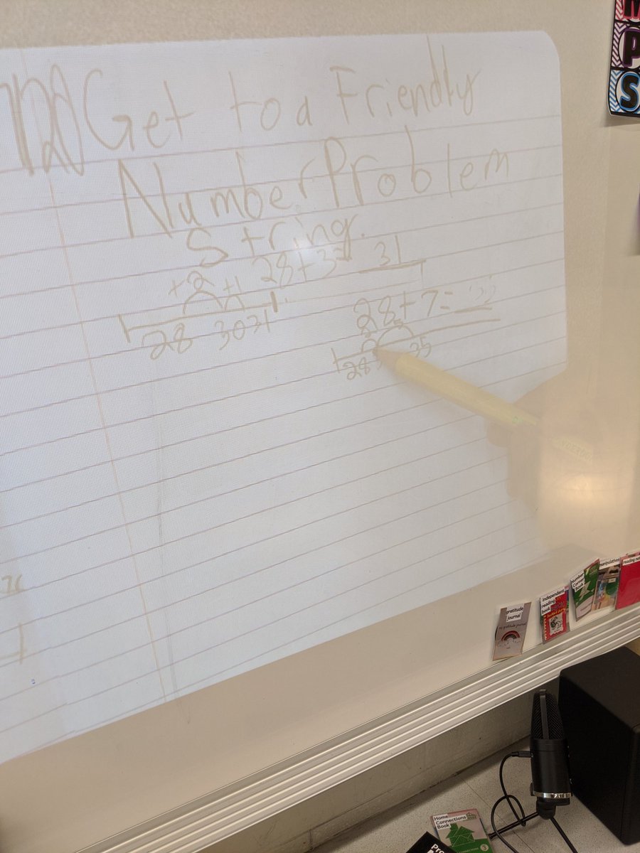 Kids sharing their awesome strategies for adding on the number line from their math journal during problems and investigations <a href="/MLCmath/">The Math Learning Center</a>  <a href="/rubeldanielle/">Danielle Rubel</a> @WestmoorD28