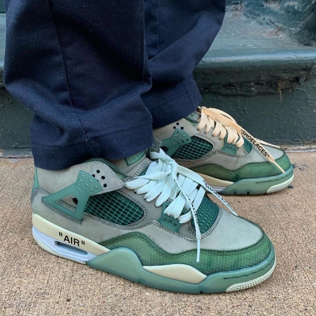 green off white jordan 4