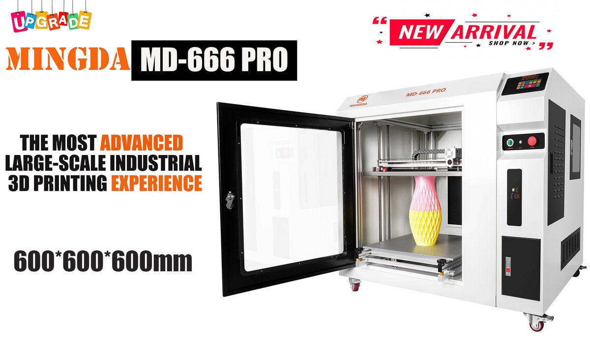 Mingda2014's tweet image. Today I would like to share you big news! Our 600*600*600mm 3D printer has been upgraded, MD-666 PRO is coming! 

Contact Theresa with more details.
(WhatsApp: +86 13026644554 / Email: sales11@md-99.com)

 #largesize3dprinter #600mm3dprinterbig #granimpresora3d #BIGSIZE3DPRINTER