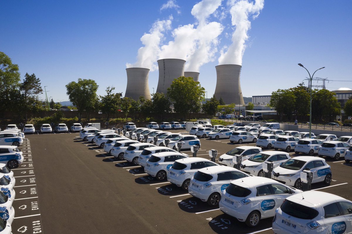 Bravo #CNPEBugey pour ce grand pas en avant ! + de 160 #VE pro y sont exploités par les entités du Groupe <a href="/EDFofficiel/">EDF</a>. Pour la recharge 90 #bornes <a href="/Izivia/">IZIVIA</a>. 
La conversion de l’intégralité de la flotte auto EDF d’ici 2030 est sur la bonne voie ! 👏 #EV100
© Brio Studio