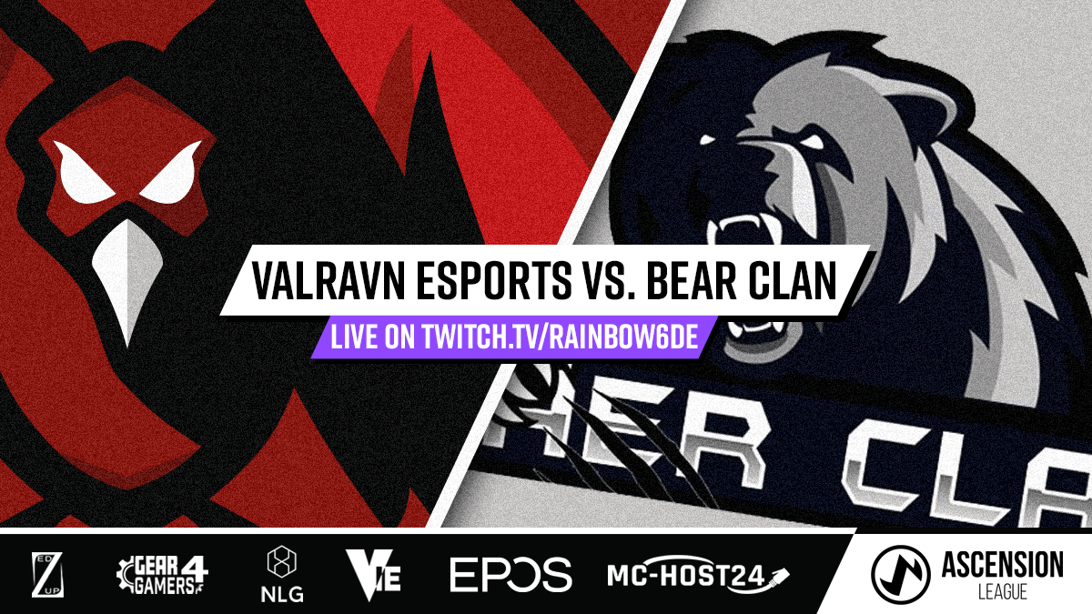 📢Welcome to Matchday 12📢 at @OPLeagueEU

 Ascension League powered by <a href="/UbisoftDE/">UbisoftDE</a>

🎙️Today 10 p.m.
twitch.tv/Rainbow6DE 

Our main team against <a href="/clan_baer/">Baer Clan</a>

GL HF everybody 
#esports #WeAREvR #RainbowSixSiege #R6AL #r6 #r6siege #ubisoft @eposaudiogaming @ViedotGG <a href="/MCHOST24/">MC-HOST24.de</a>