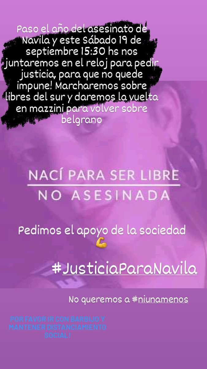 KuziGaray's tweet photo. Es momento de que la sociedad se levante contra todo este maldito sistema!
Por favor pedimos acompañamiento y empatia✋
No queremos a #NiUnaMenos
JUSTICIA PARA NAVILA💜 https://t.co/PmNZKchZpv