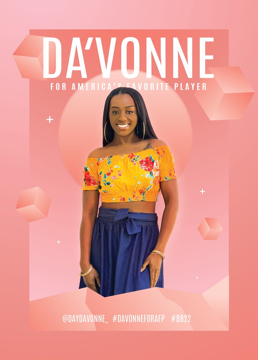 JorgeBarraganLA's tweet photo. Da’Vonne is saving this season and she deserves the AFP tittle.
I designed this flyer to promote our queen!

#DaVonneForAFP #bb22 https://t.co/h6pNqLiM4C