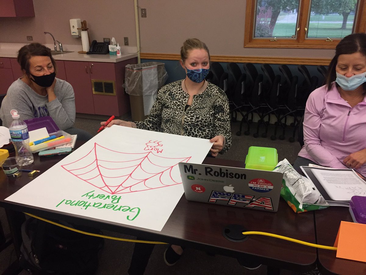 esu11kate's tweet photo. @esu11 grad class participants collaborate to create posters that describe generational poverty characteristics. @Schy_Why @jsfiene @HoldregeDusters #turnituptoEsu11 #understandingpoverty https://t.co/tmET9dQp8f