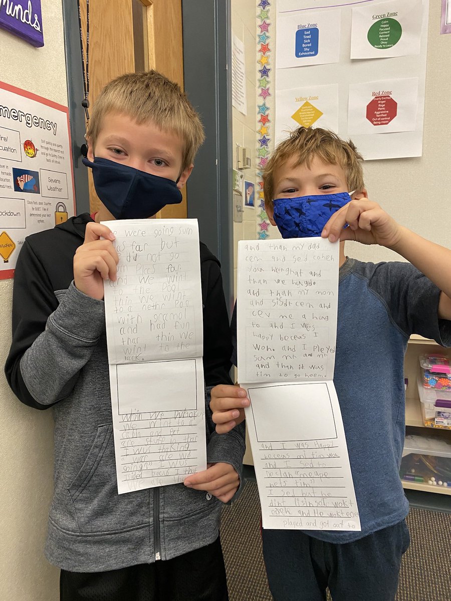 SchellStars's tweet photo. These two made my teacher heart so happy today during writer’s workshop! The student on the left saw how hard and how much the student on the right was working and said, “Wow! You inspired me to write even more!” 💗 And BOY did they work hard to grow today!#WritersInspireWriters https://t.co/k3Q8aCHCyD