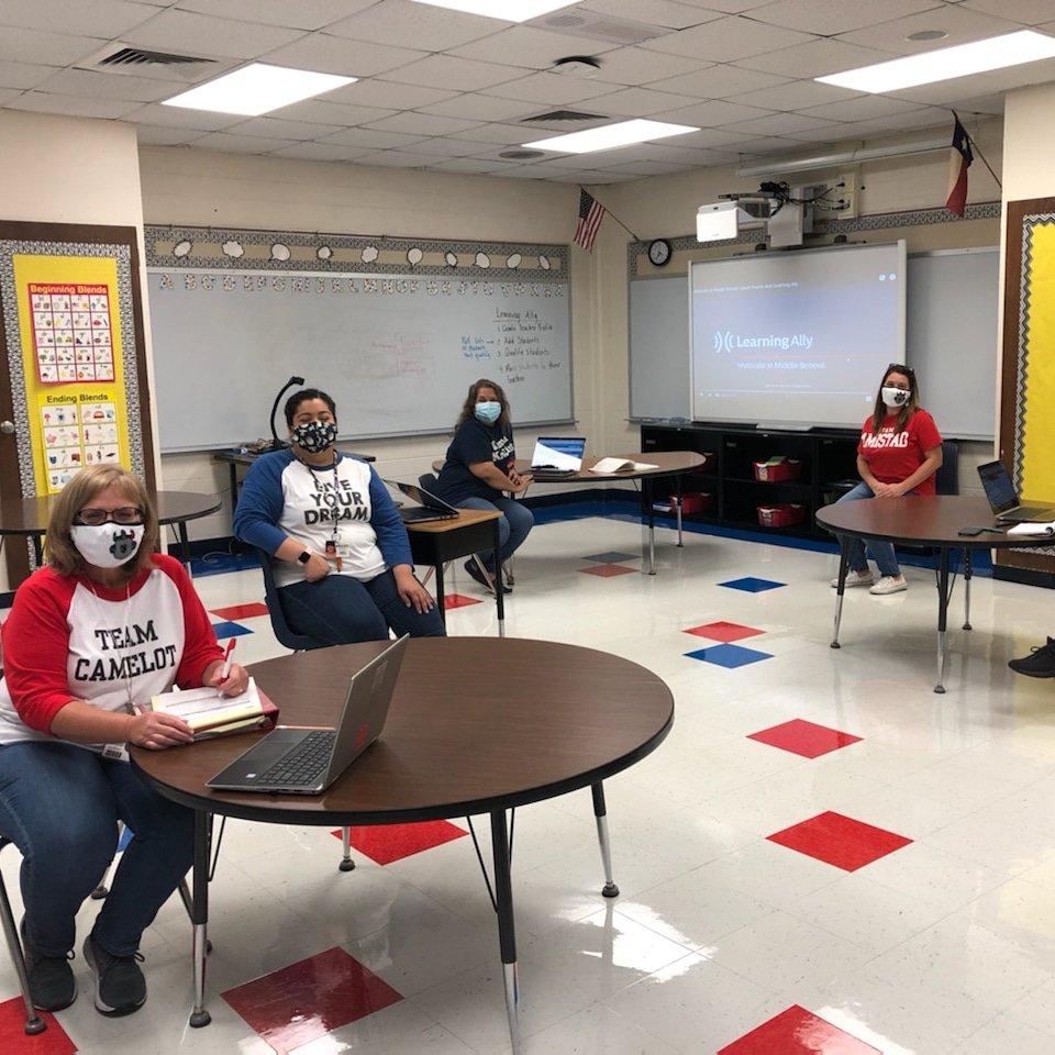 Our Awesome Launch Team!  Ready to roll out the Learning Ally Reading App!  #studentsuccess #CamelotKnights #neisdway #neisdlib