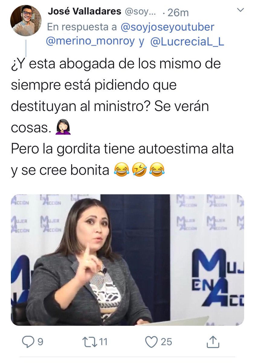 LucreciaL_L's tweet photo. Que usted tenga baja autoestima y no le gusten las mujeres es su problema muchacho. Pero yo si me siento bonita y no necesito que nadie me lo avale 😉 https://t.co/5MXDpQtf1q