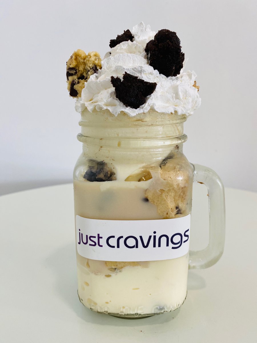 New Cookie Dough Fusion!  Select 2 flavors of gourmet cookie dough, mixed in a 16 oz cup of vanilla custard.
