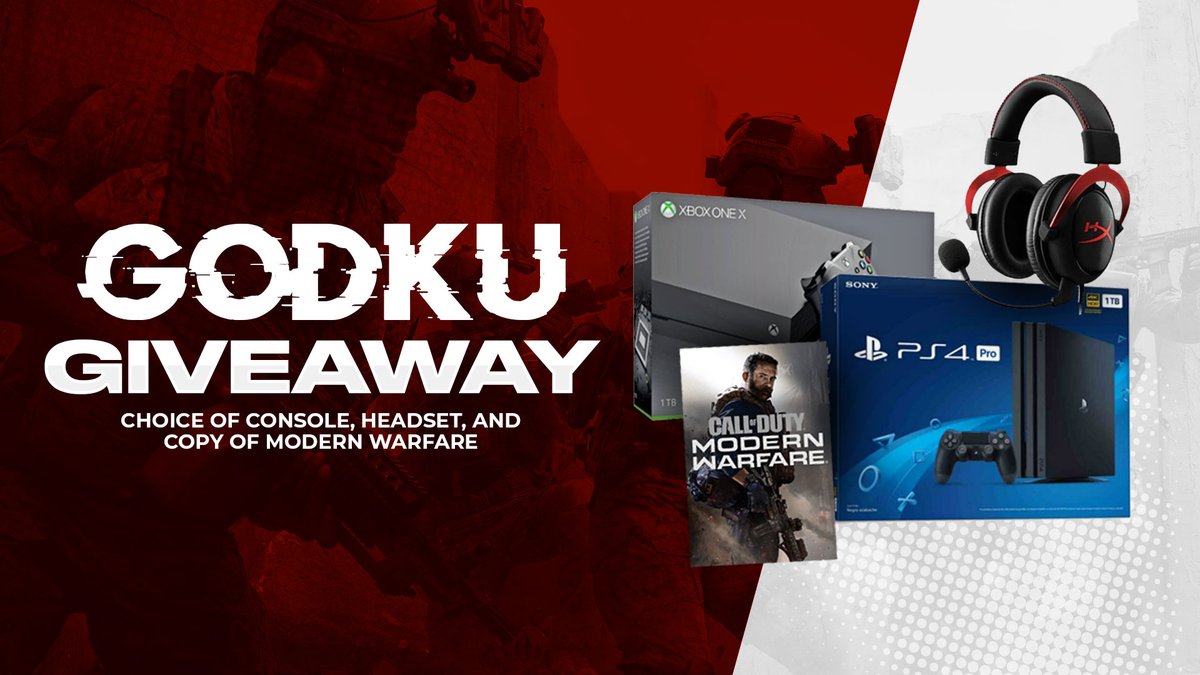 I am teaming up with <a href="/VastGG/">Vast</a> for an amazing giveaway!! Winners choice of console, Cloud 2 headset ANDDD Modern Warfare :)

🤳 Like &amp; RT
✌️ Tag Two Friends
💬 Reply #godku
🥰 Follow <a href="/GodkuTV/">Stefan “GodKu” Lubomirski</a>

⬇ Click Here ⬇
vast.link/godku