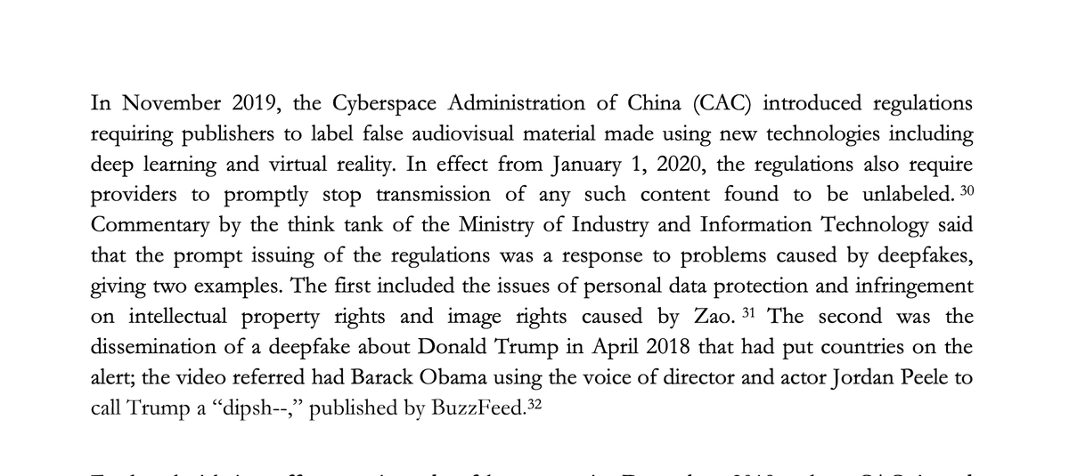 mattsheehan88's tweet photo. Learned lots from this comparative study of 🇨🇳&amp;🇺🇸 approaches to regulating deepfakes. Part of a series by @asiasocietysf. 

Interesting that a deepfake of US politicians spurred the Chinese gov (but not USG) toward national regulation of deepfakes 🤔 
https://t.co/tPIgnoT40f https://t.co/bVFjVEgUl9