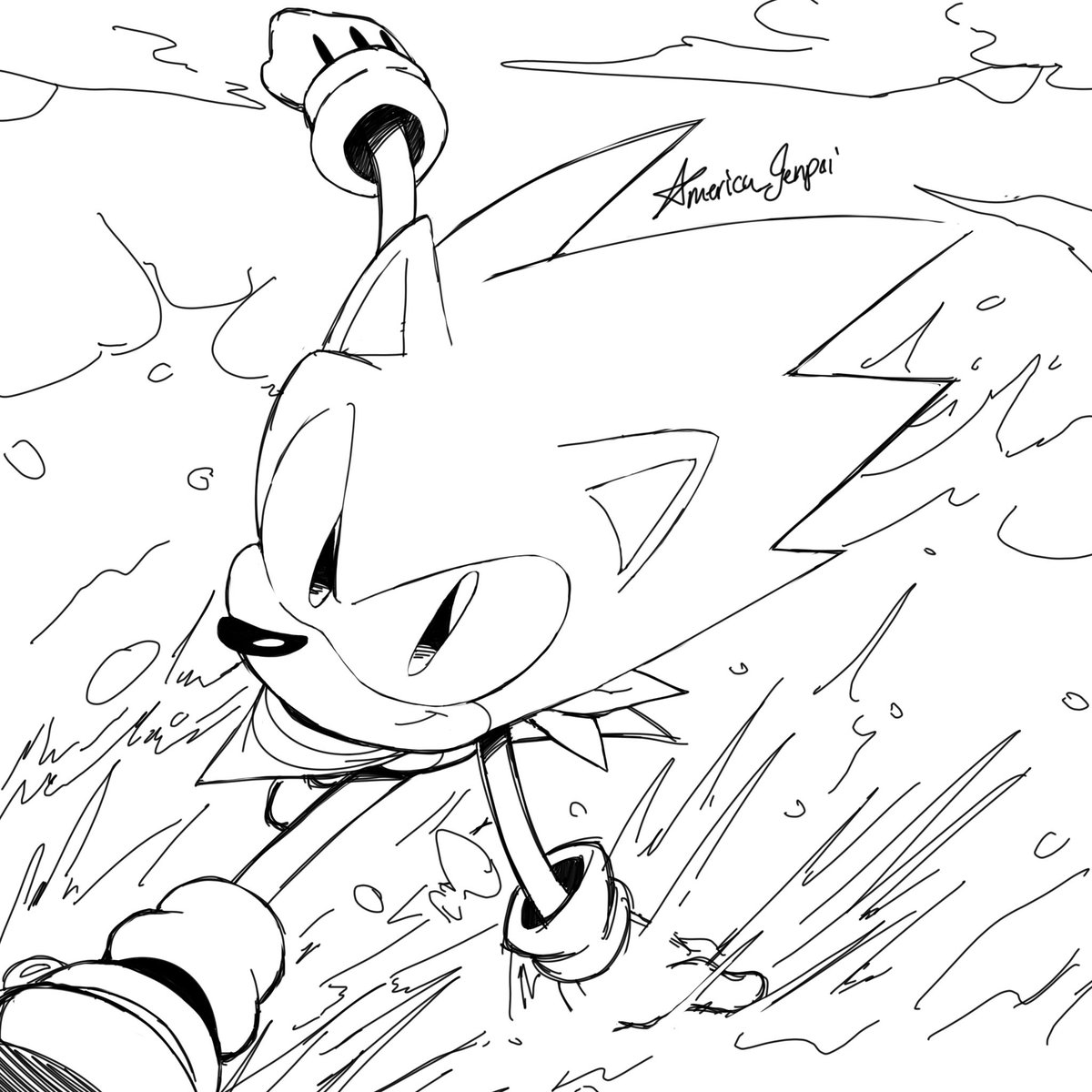 He's out for a jog
#SonicTheHedgehog
#SonicArtist
#SonicFanart
#Sonic30th
#Sonic
#Rkgk