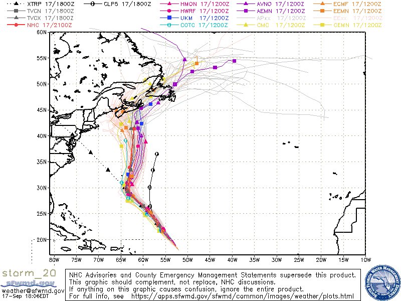 here we go again, just a little bit over a year since #HurricaneDorian,  #HurricaneTeddy is trying to throw a strike at #NovaScotia. These tracks show enough agreement to haul out Barnacle