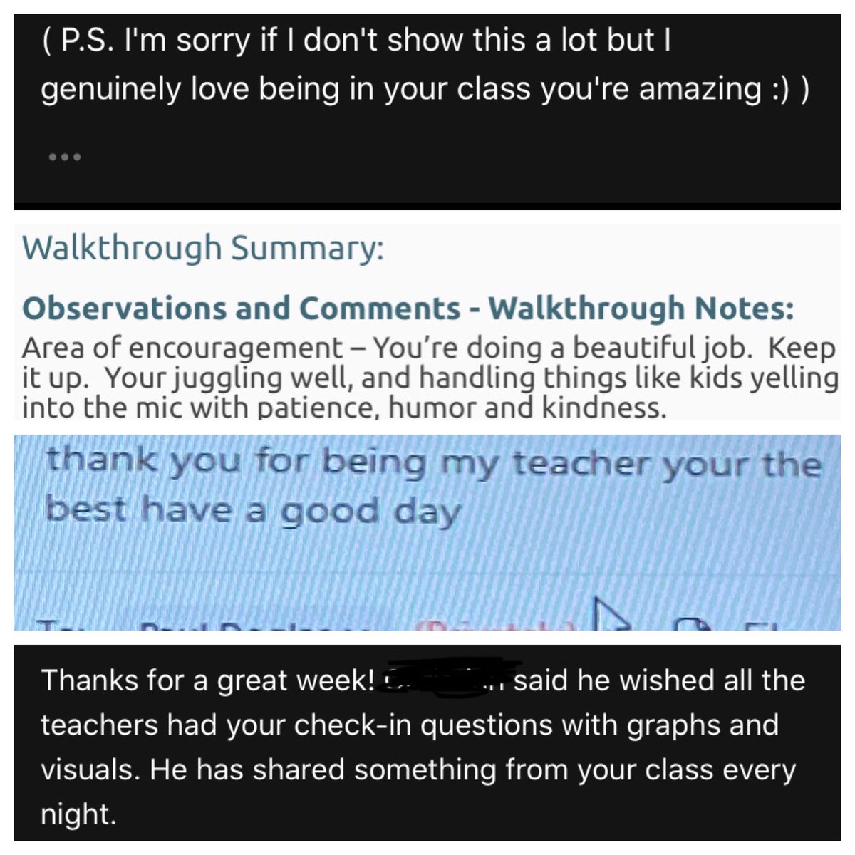 MsOlson3's tweet photo. I usually get this many positive notes in a semester, and I got these in ONE WEEK.
#iloveteaching @KleinISD https://t.co/dT2A2bzy68