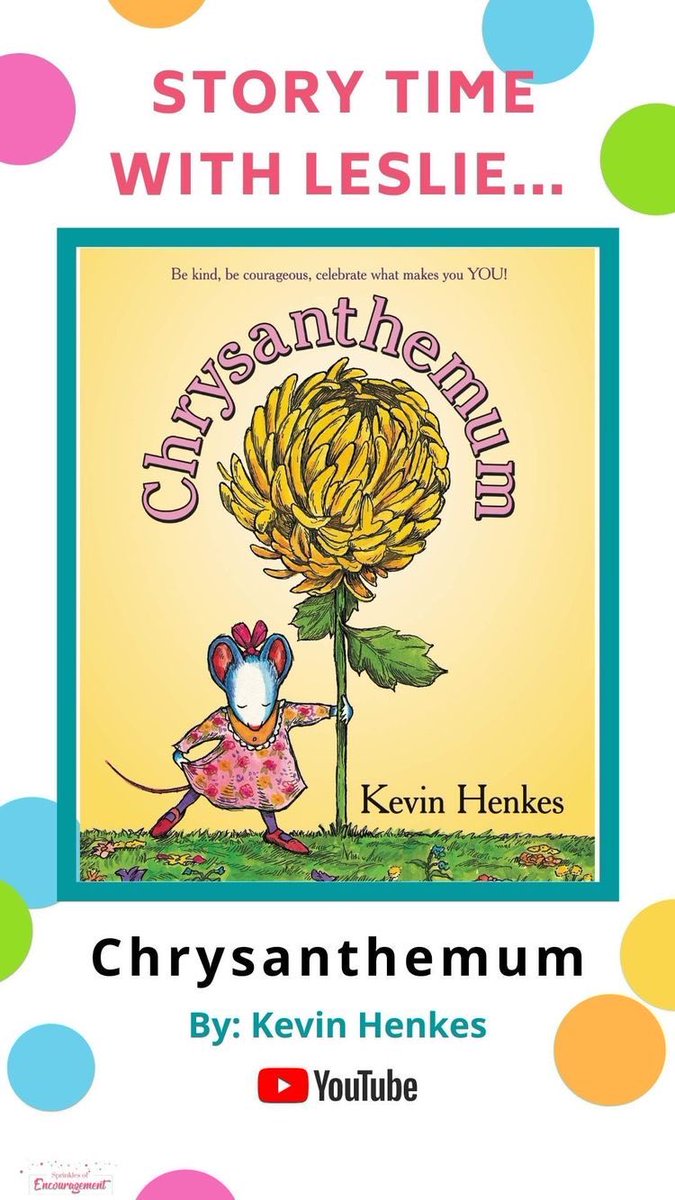 New Story Time is up!
Chrysanthemum by Kevin Henkel.
youtu.be/Q3x9R57T0b4