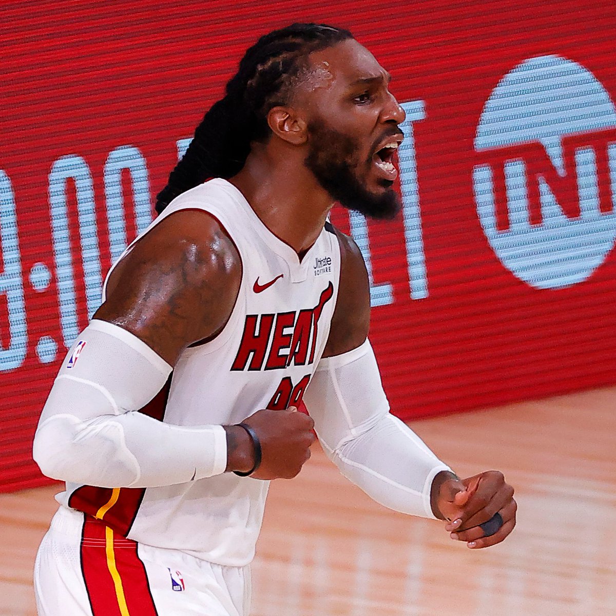 NBA's tweet photo. 🔥 The @MiamiHEAT take a 2-0 lead in the Eastern Conference Finals!!! #HEATTwitter 

Game 3: Saturday at 8:30pm/et on ESPN https://t.co/yD9qtDwgA4