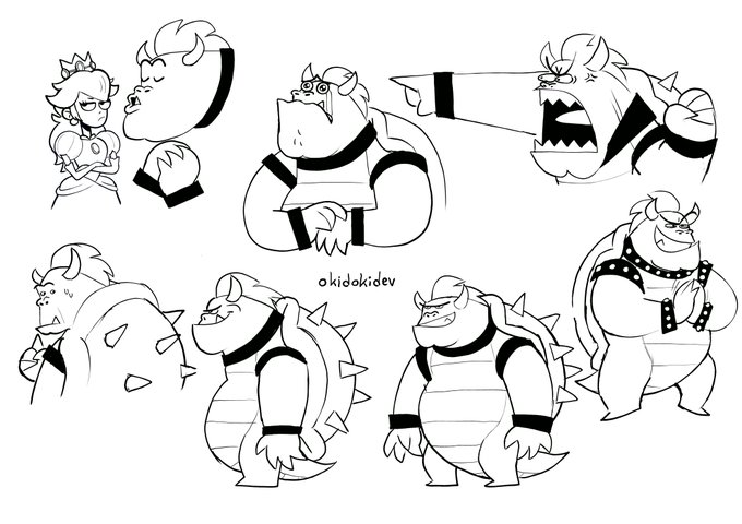 bowser as a bumbling jock/ bully villain character... bellissimo belladonna 