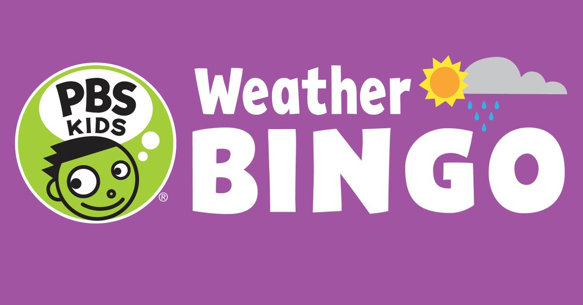 Next week, students can explore weather concepts with 
<a href="/PeepChirpQuack/">PEEP: Big Wide World</a> and <a href="/ODDSQUADPBS/">ODD SQUAD</a> on <a href="/PBSKIDS/">PBS KIDS</a> and then extend their learning with a Learn-Along Bingo Packet!  

PreK-K: to.pbs.org/33FgaWw 
Grades 1-2: to.pbs.org/3mtqWHU