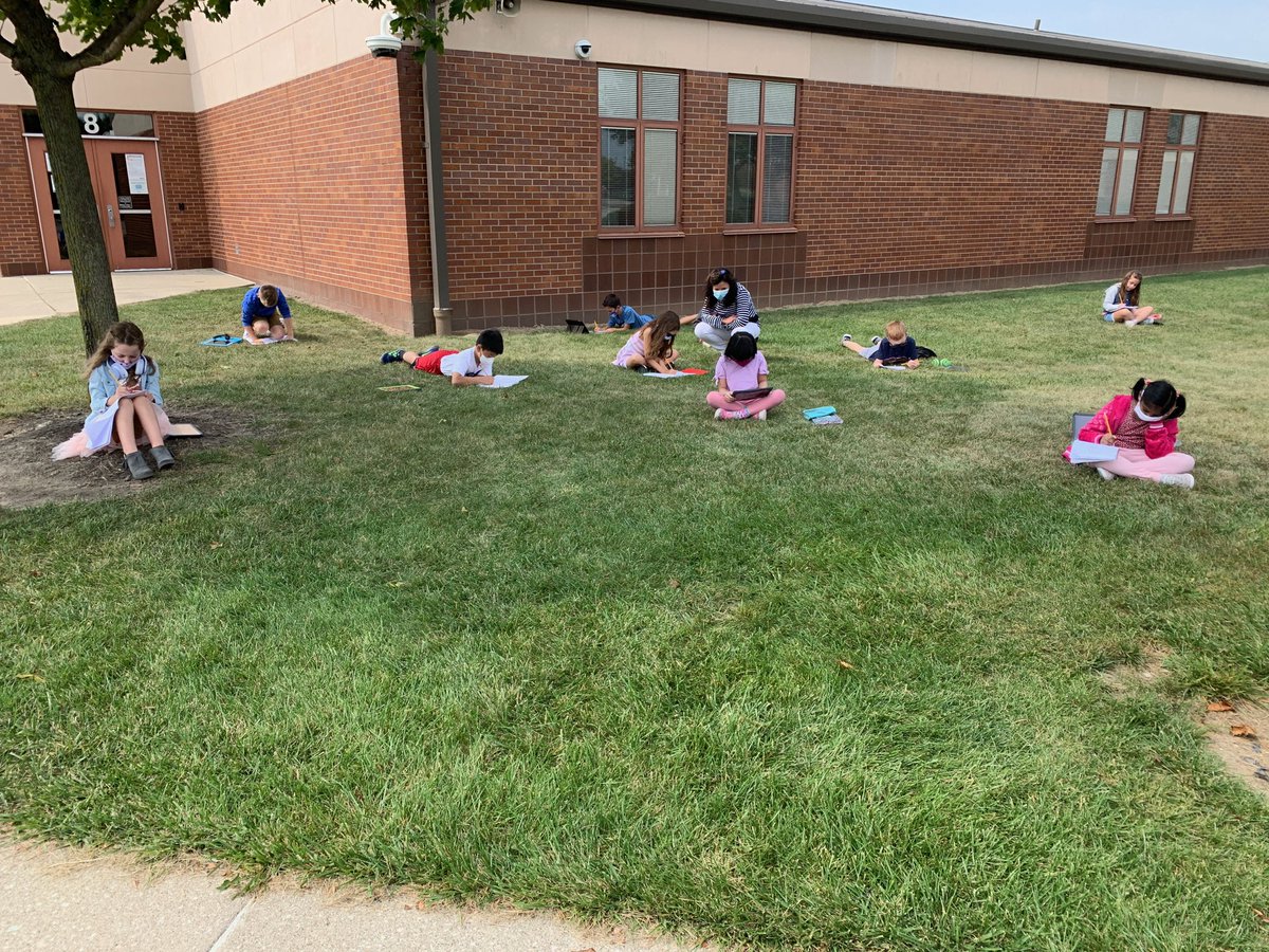 It was a beautiful day to get outside to do some personal narrative writing especially after NWEA testing this morning. <a href="/LREhseIN/">Lantern Road Elementary School Fishers IN</a>