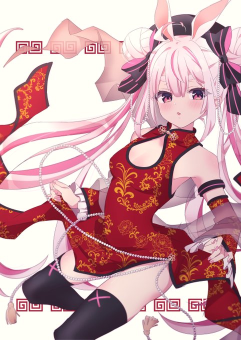 チャイナドレス兎鞠まり #まりあーと 