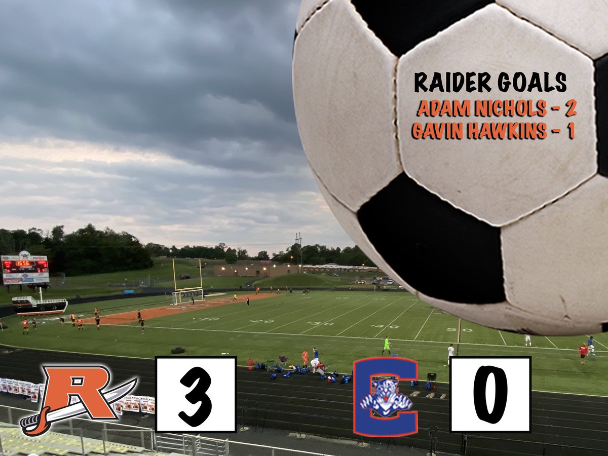 Congrats to <a href="/rylemenssoccer/">Ryle Men's Soccer</a>  for the District Win over Conner tonight.  Makes them 4-0 for the season and 2-0 in the district!!! Raider goals by Adam Nichols -2 and Gavin     Hawkins -1