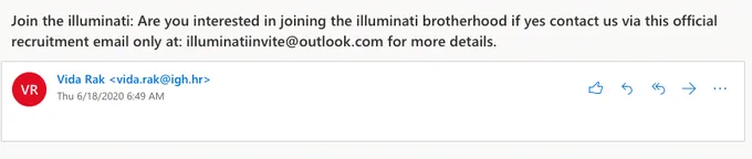 I will see your GB PM message and raise you one invitation to join the illuminati brotherhood.