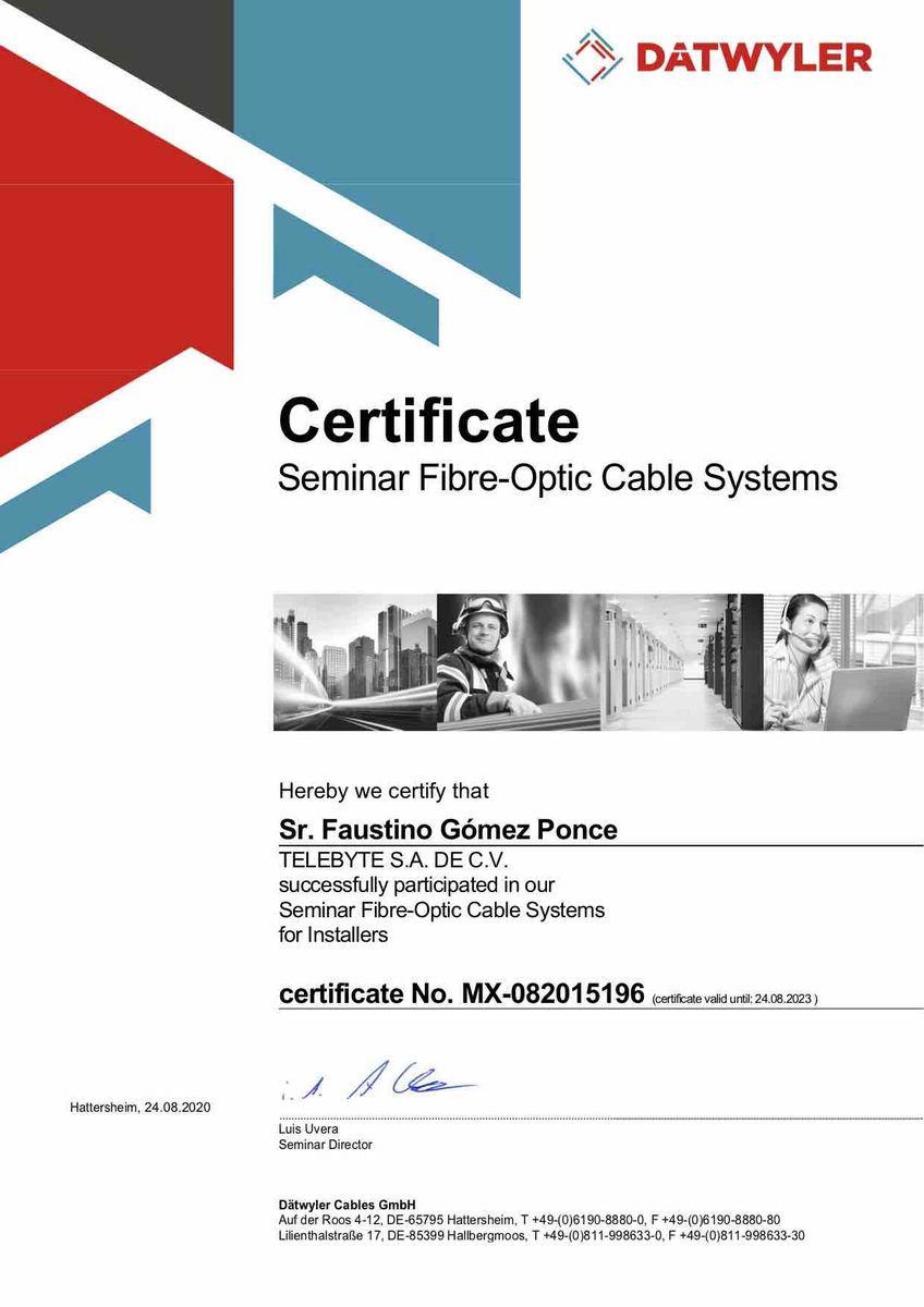 Telebyte_'s tweet image. y tenemos mas, felicitaciones Faustino Gomez @DatwylerGroup @CablingDatwyler 
#vivelaexperinciatelebyte