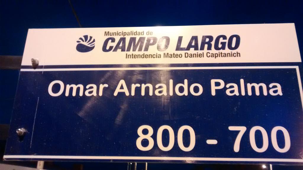 En Campo Largo, Chaco, Una de sus calles se llama:

Omar Arnaldo Palma #10🇺🇦

Rosario Central