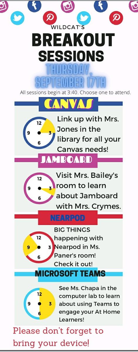 Wildcats Training Wildcats with our Breakout Sessions Teacher Choice Board! #WeAreAllinThisTogether
@peetetylerisd