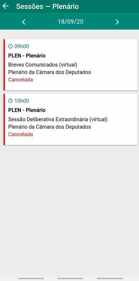 Hoje é um dia muito triste. Mais uma vez recebemos essa mensagem nos grupos de zap dos Deputados, sem dar qualquer explicação do motivo do cancelamento.