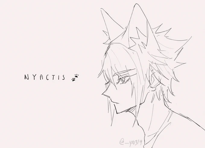 hello I was away from my computer all day and now I'm back to do some light gaming, but first, please take this 2 minute doodle of cat Noctis 
