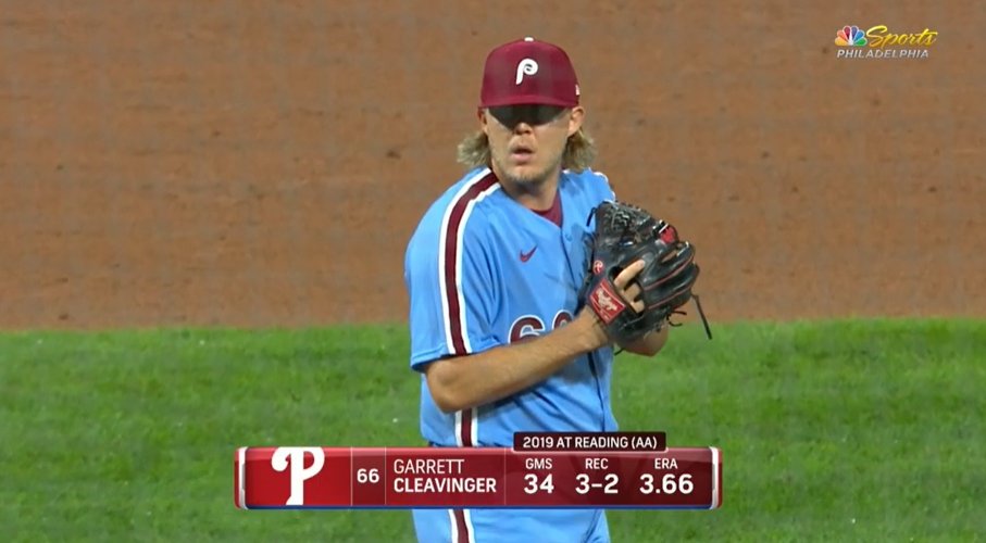 19,881st player in MLB history: Garrett Cleavinger- 3rd round pick in '15 by BAL out of Oregon- traded to PHI in July '17 for Jeremy Hellickson- reliever all the way since freshman year of college- 36.4% strikeout-rate in AA last year but also walks a lot of guys