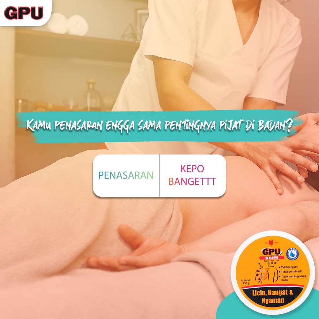 sobatgpu's tweet photo. Sobat pilih jawaban yang mana nih? Biar enggak bingung, #jumatsereh kali ini akan menjelaskan pentingnya pijat di badan

#JumatSEREH #JumatSehat #TipsGPU #TipsSehat #InfoSehat #GPUYahuuud #TipsPijatAlaGPU #JagoGosokPijatUrut #MinyakGPU #GPUSereh #MinyakGosokGPU #SobatGPU https://t.co/0Ai7PcRtLT