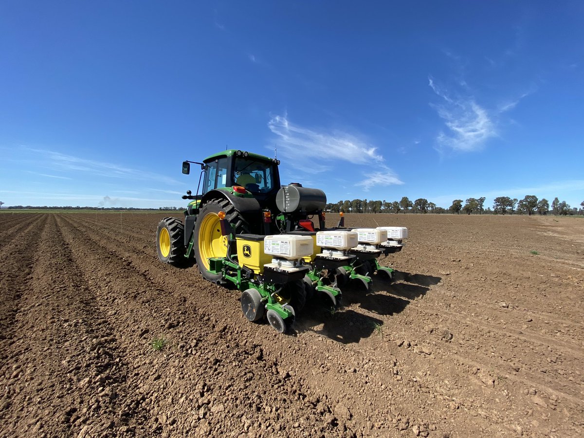 @NSWDPI_AGRONOMY cotton crew have planted their first set of trials for the #cotton21 season. Looking at residual herbicide damage from an early plant in marginal conditions <a href="/CottonResearch/">CRDC</a> <a href="/shiraz1964/">eric koetz</a>