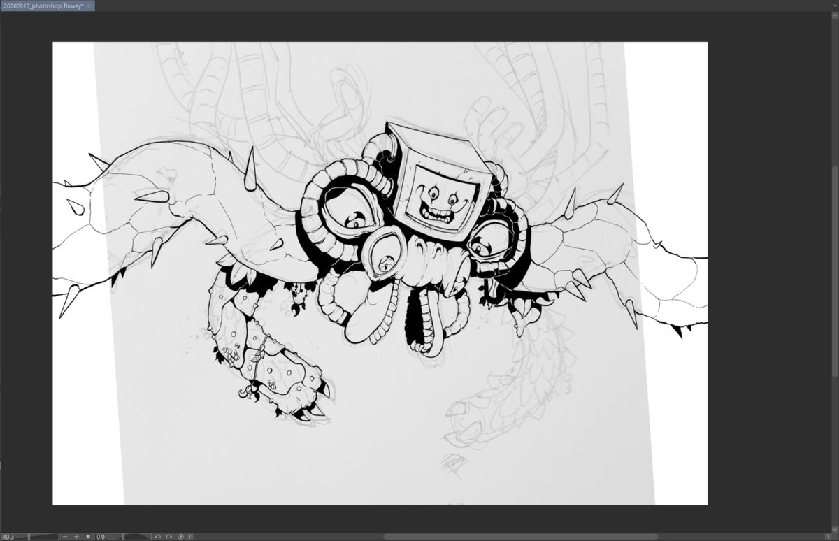 Almost done inking this greatest of nightmares. ? https://t.co/qfnVU3J4s6 