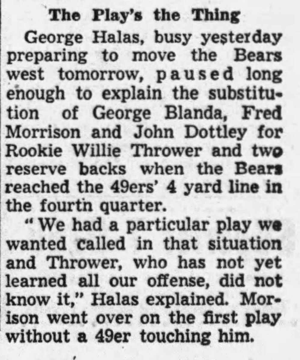 The article includes short, detailed histories about each franchise's Black quarterbacks, as well as the executives and coaches who brought the players to the team.And I look into the story of Willie Thrower, and his one game with the Bears in 1953. https://readjack.wordpress.com/2020/09/17/the-complete-history-of-black-nfl-starting-quarterbacks-ranked-by-franchise/