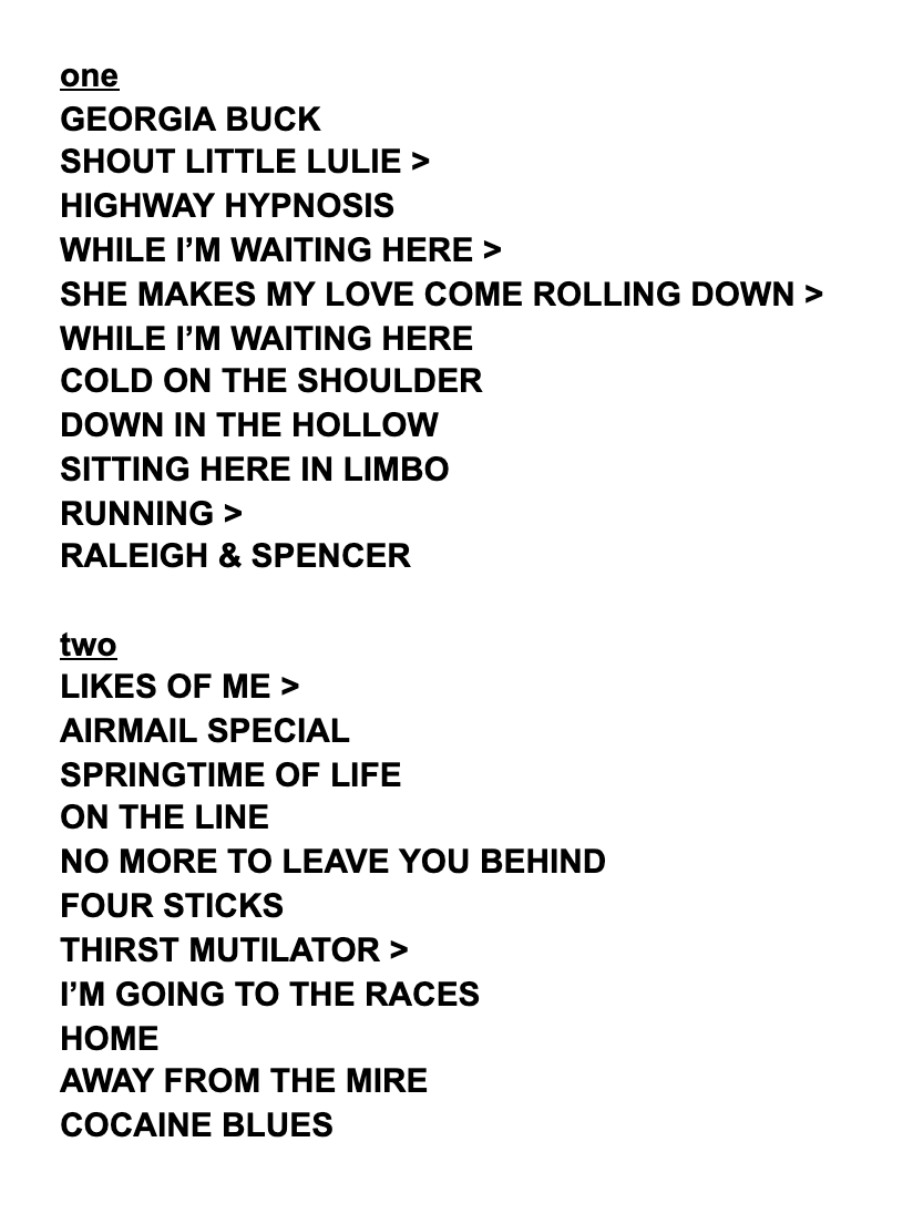 Behind the Setlist