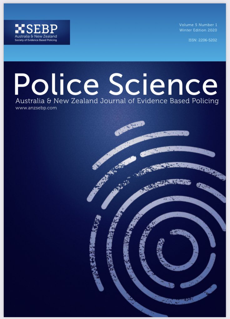 Hot off the press! Winter edition of #PoliceScience is now available online. Thanks again to our contributors @AlexMurrayMPS <a href="/DrReneeMitchell/">Renee J Mitchell</a> <a href="/davidco75504827/">david cowan</a> <a href="/Ross__Hendy/">Dr Ross Hendy</a> and many others. This edition showcases our #iSEBP collaboration on #Familyharm #ebp bit.ly/3kqJSFo