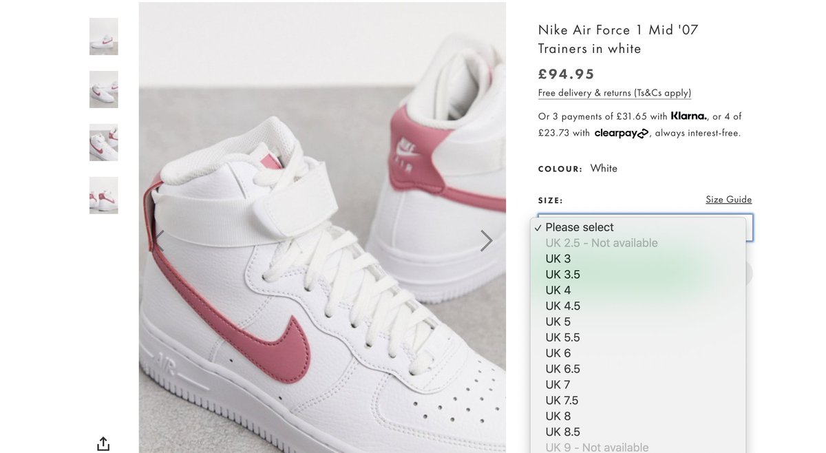nike air force 1 just do it asos