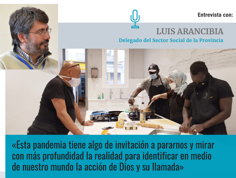 MigraStudium's tweet photo. Entrevista a @LuisArancibiaTa , delegat del Sector @socialjesuitas, com afronten les entitats la pandèmia?
on dóna un marc general sobre com les entitats #Seguim #acompanyant, #servint i #defenent les persones més vulnerabilitzades
https://t.co/WWGLMlitaw https://t.co/Cc1HtniNaH