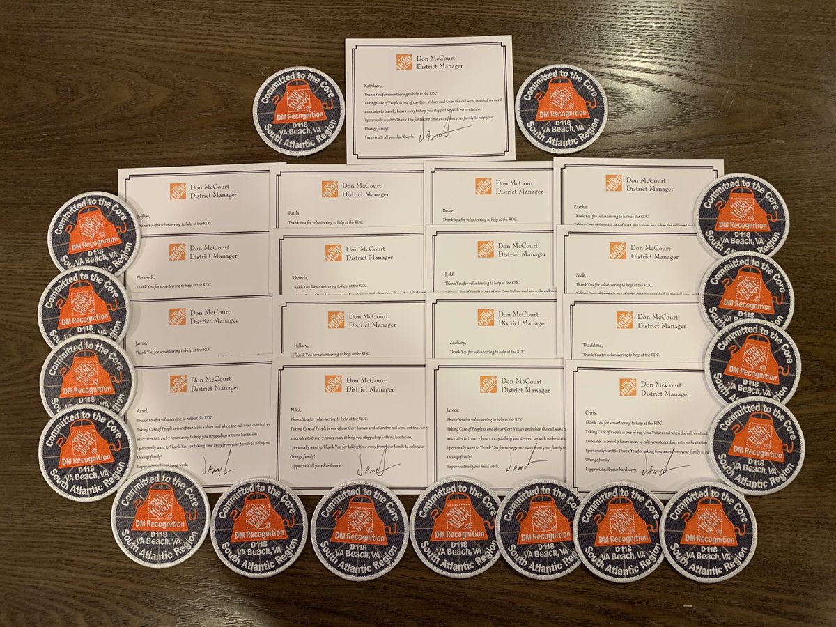 I want to Recognize these Amazing associates from D118 for helping support our brothers and sisters at the Columbia RDC for the past few weeks. HD Strong 💪!