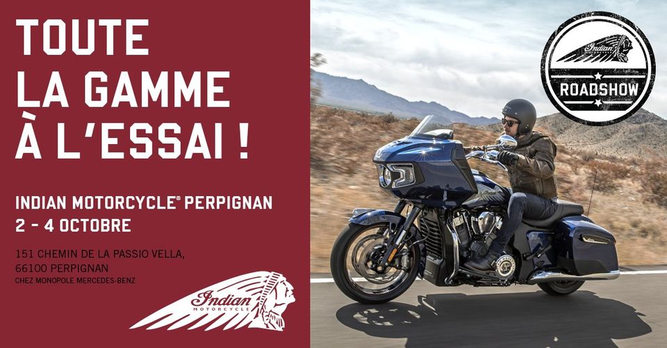 ROADSHOW 2-3-4 Octobre 2020
Venez découvrir et essayer la gamme Indian Motorcycle durant ces 3 jours exceptionnels !

Choisissez votre modèle et réservez votre essai :
➡️ bit.ly/3kvUNxM

#IndianMotorcycle #LGIndian #GroupeLG