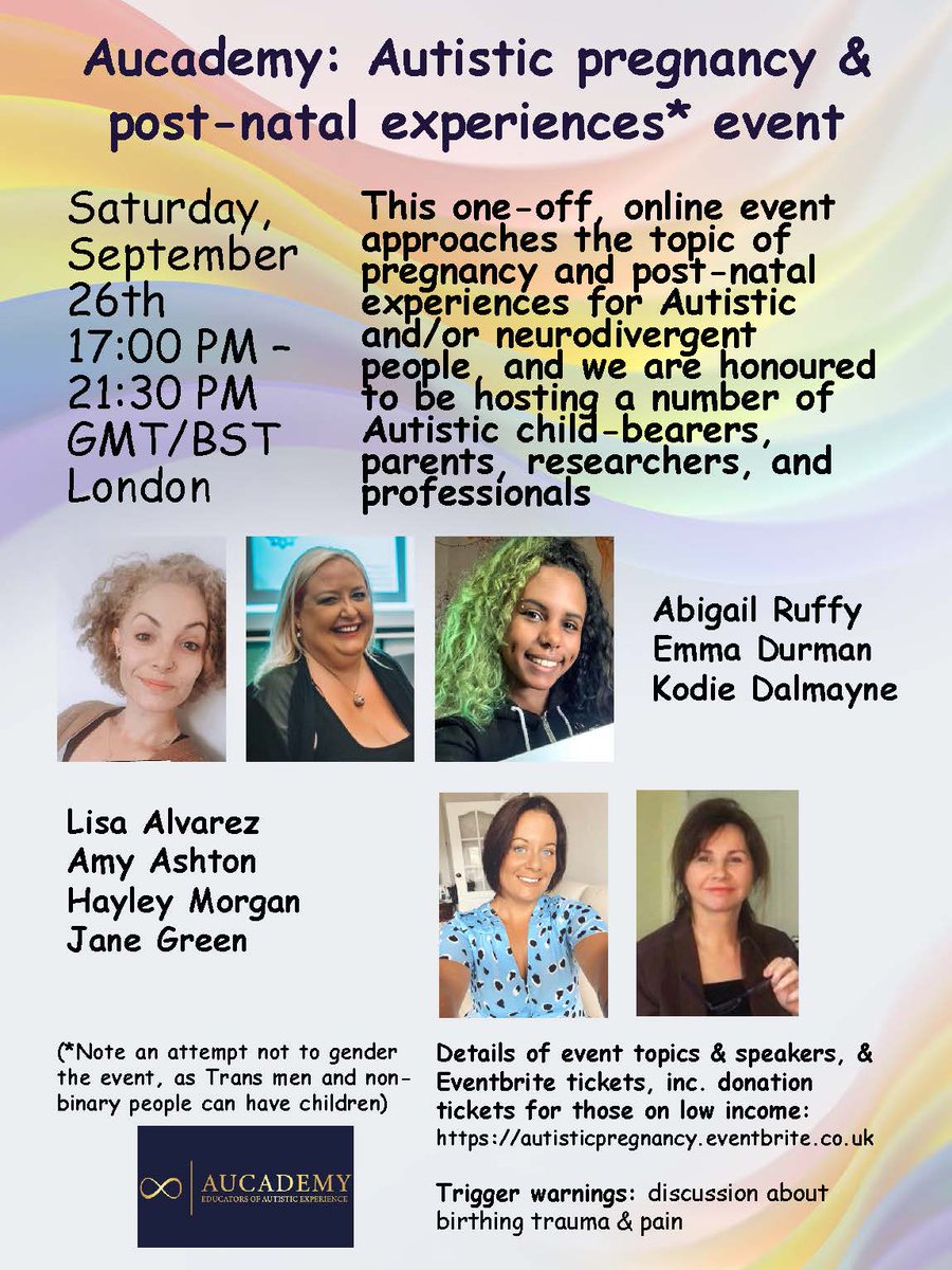 JGjanegreenMBE's tweet photo. Any questions on #autistic pregnancy, labour and post-natal exp.  including #hypermobility 'issues with tissues' ?  pls RT
 #autism  #EDS #HSD
@pigwitch @HayleyMorganAut @autismtintglass @amanda_roestorf @EDalmayne @emmaLGoodall @lizzyh20 @sedshsd @CatrionaSCot @AutisticDoctor https://t.co/3LMlFC3Xwj