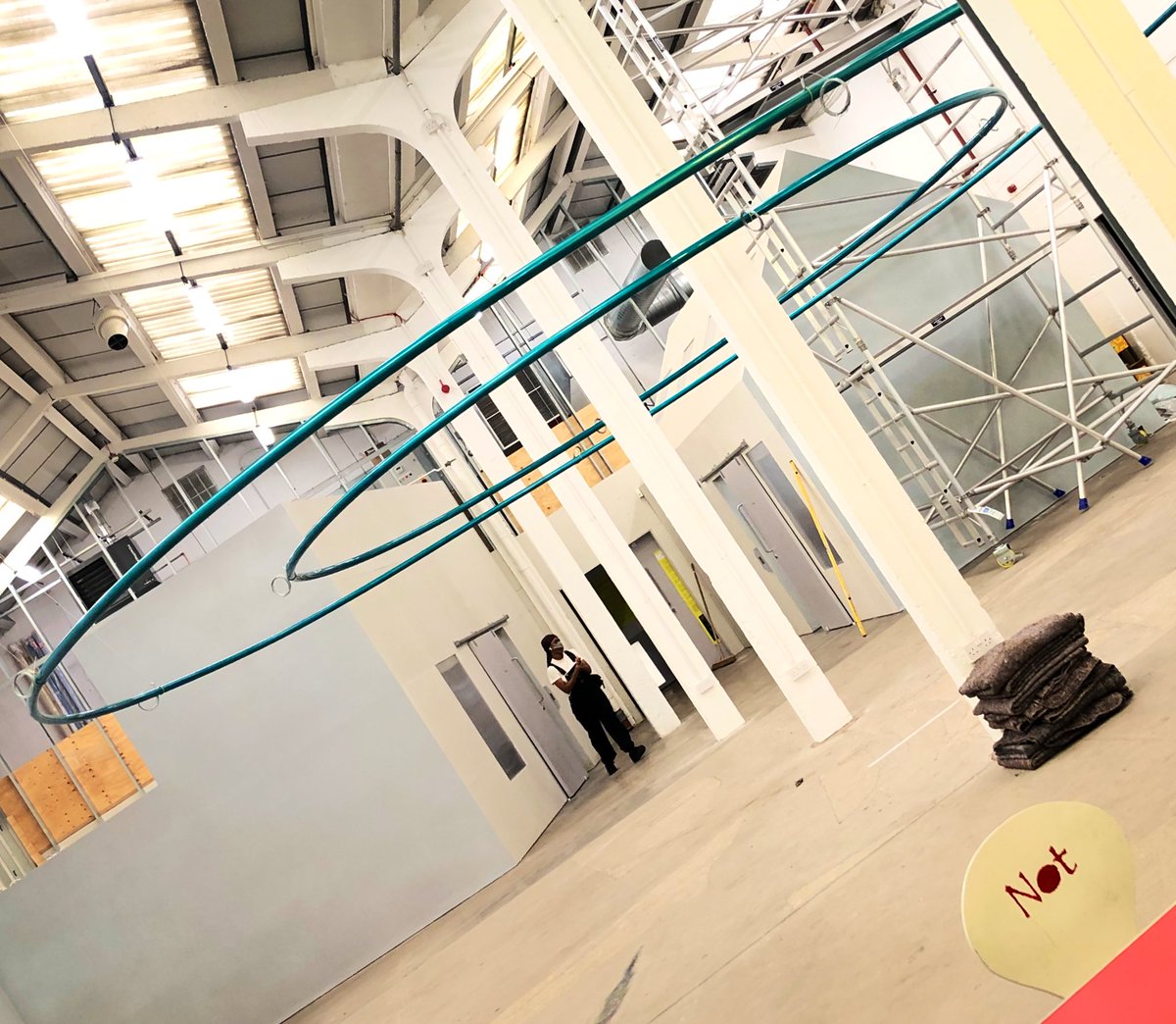 eprjcts's tweet photo. Reached the usual Spaceship stage in the install period!!! #emmatalbot installing the inner workings of the universe next week for launch of When Screens Break on 2 October. Book a slot as it’s filling up quick! https://t.co/JUY4qvx0NJ https://t.co/bKIdfaxeHn