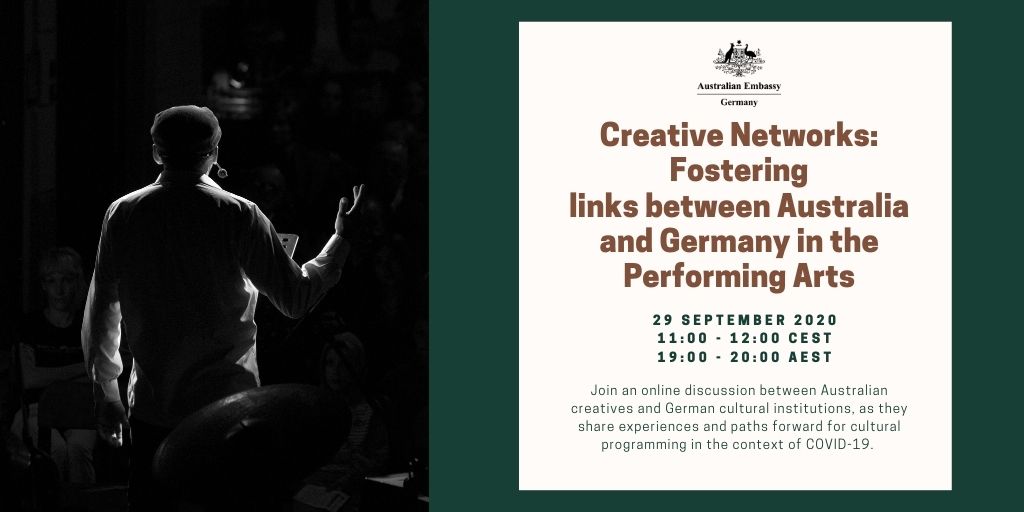 A very interesting event coming up for artists and creatives working between Australia and Germany. Thanks to @AusAmb_DE for organizing.
#australianartistsingermany, #aussiewordsandmusic