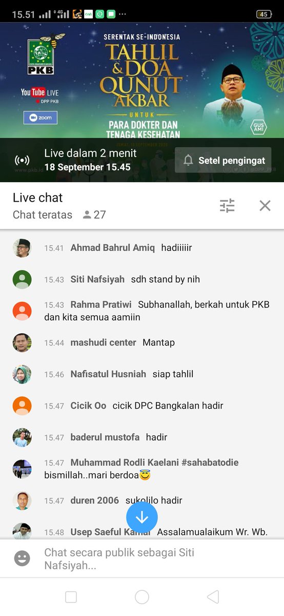 mbakinaf's tweet photo. Menunggu acara Tahlil dan doa qunut akbar itu...sesuatu banget
#DoaUntukNakes https://t.co/RpuZ1wiAzU