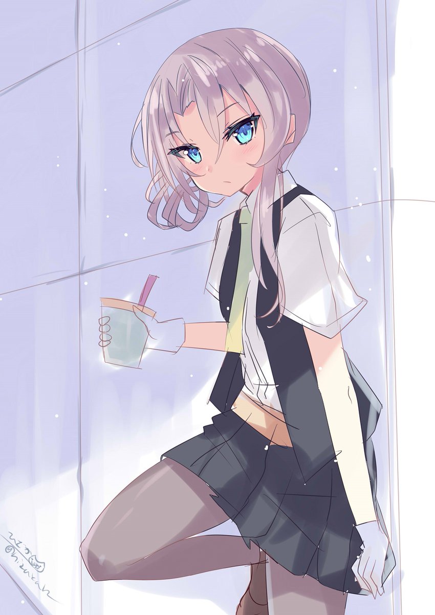 艦これ 日陰で休憩する野分 艦これ版深夜の真剣お絵描き60分一本勝負 艦これ版真剣お ひざか お仕事募集中 Skeb始めましたのイラスト