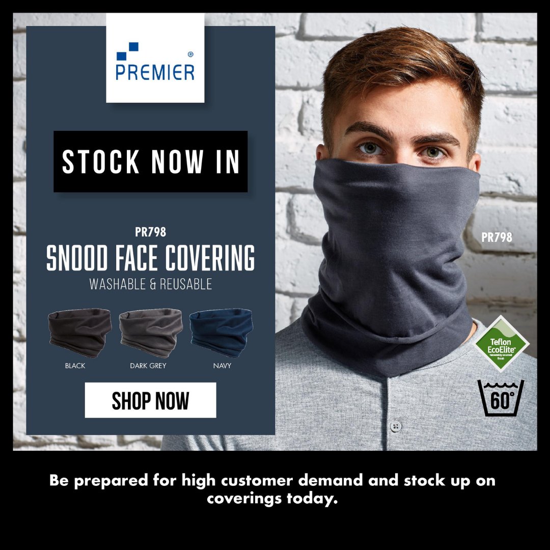 | SHOP NOW |

Don't miss out on the new Premier Snood Face Covering, available to order now. 

This reusable snood has a water repellant finish and allows for easy breathing with no restriction.

Get yours today while stocks last: ow.ly/uQDp50BtLGm
