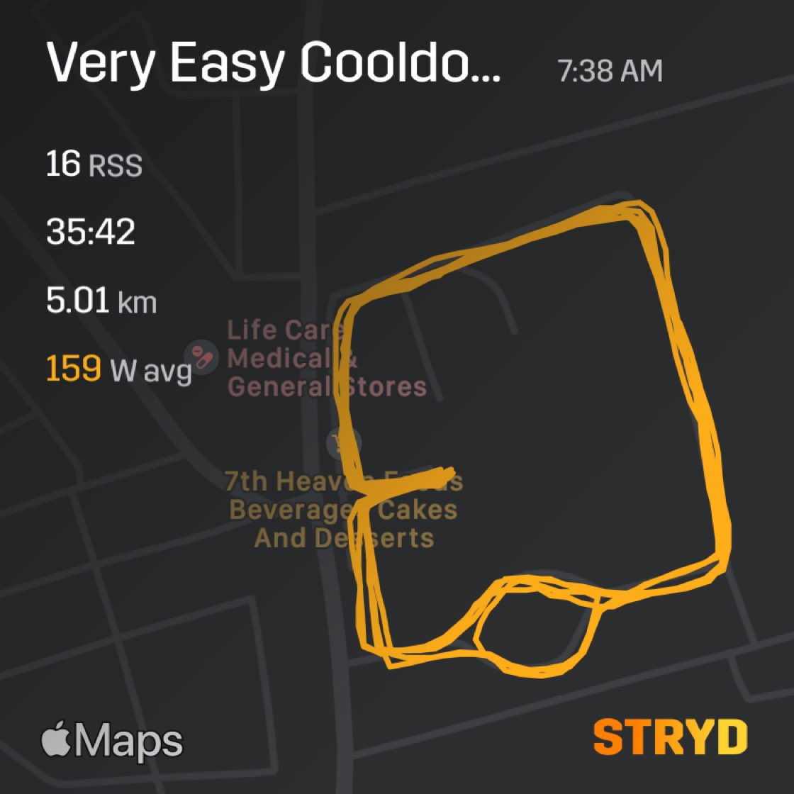 Nithin's tweet photo. 6:40 AM: After a slew of pathetic runs, a feel good run. Runs like these just fall into place without any planning. That is the beauty of running. Thank you running god ๐. The chilled cool down jog/walk was as enjoyable as the speedy one. Bonus: running in a drizzle. #Runners360 https://t.co/AQHvNgqNkR