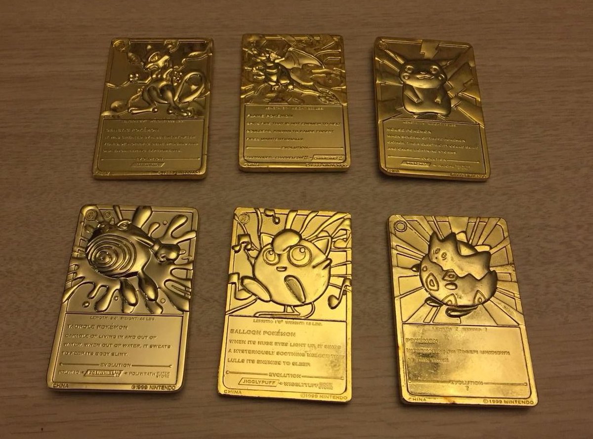 pokemon burger king gold plated card pokemon burger king gold plated card